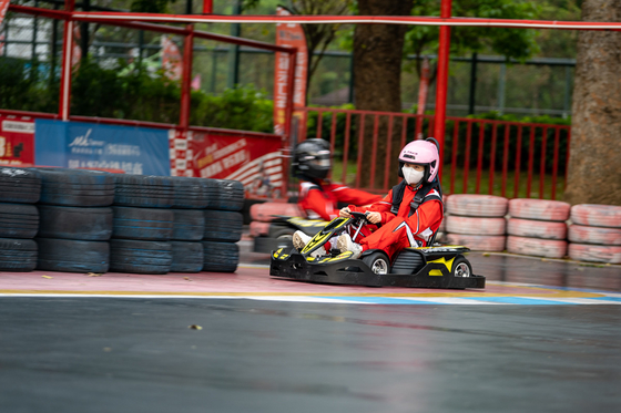 4130CrMo Frame Kids Electric Go Kart Racing Par Cross ล้อหน้า 3.5kw